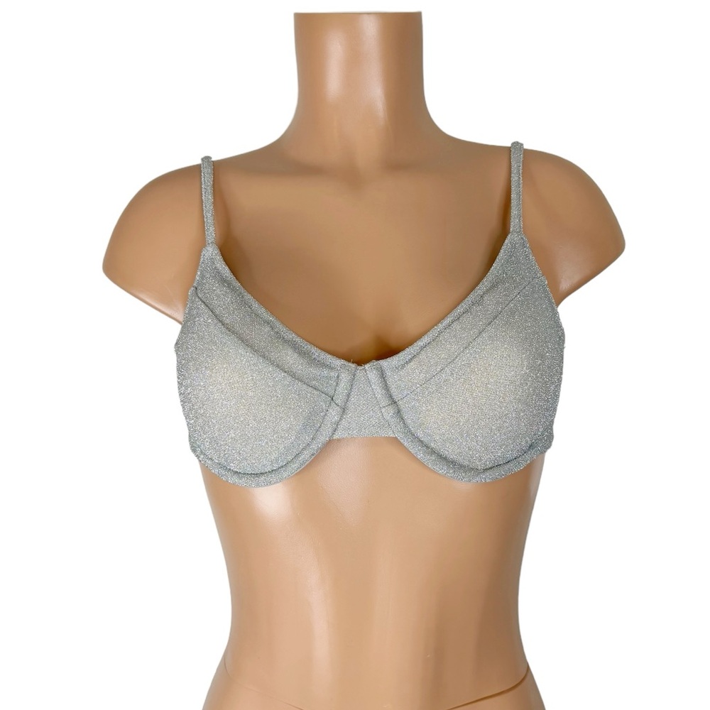 Good American Sparkle Swim Scoop Bra